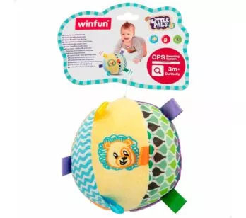 Chocalho para Bebê - Little Pals - Bola Macia - Leão - Winfun