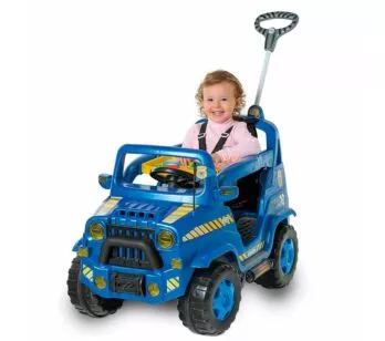 Carrinho de Passeio e Pedal - Jipe Diipi Polícia - Calesita
