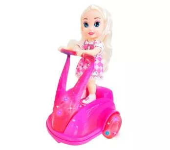 Boneca e Veículo - Belinda Radical - Scooter Top - Loira - DM Toys