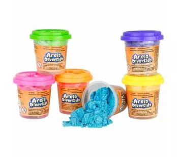 Massinha de Modelar - Areia Divertida - 6 Potes - DM Toys