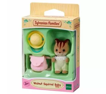 Figura com Acessório - Sylvanian Families - Bebê Esquilo Noz - Epoch Magia