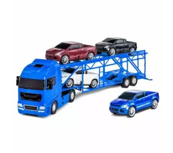 Caminhão Roda Livre - Diamond Truck Cegonheira - Azul - Roma Brinquedos