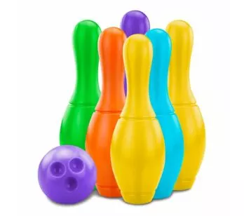 Jogo de Boliche Infantil - 6 Pinos - Colorido - Roma Brinquedos