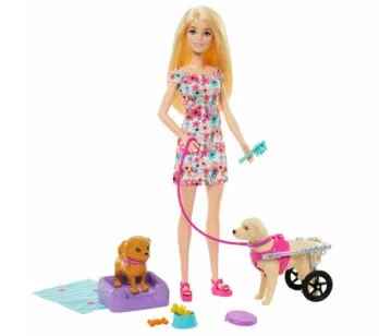Boneca - Barbie Family - Cachorro Cadeira de Rodas - Mattel