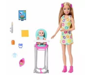 Boneca - Barbie Skipper Babysitters - Cadeirinha - Mattel