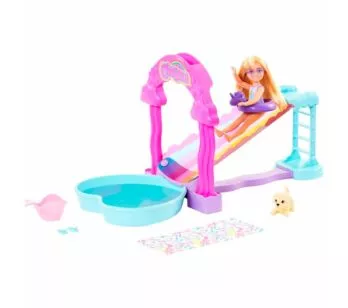 Conjunto e Boneca - Barbie Chelsea - Diversão no Tobogã - Mattel