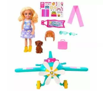 Veículo e Boneca - Barbie Chelsea Can Be - Pilota de Avião - Mattel