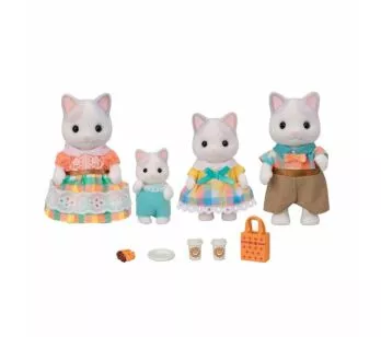 Figuras - Sylvanian Families - Família Gatos de Leite - Epoch Magia