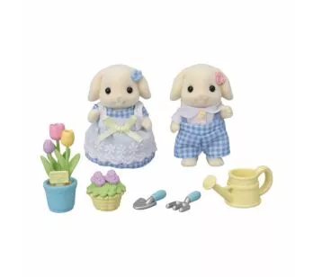Figuras - Sylvanian Families - Jardinagem Coelhos Floral - Epoch Magia