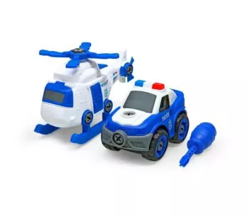 Kit Viatura + Helicoptero- 33 peças - Pakitoys