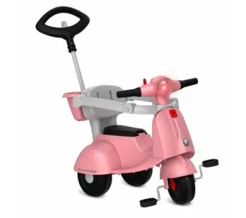 Triciclo Infantil - Passeio e Pedal - Banderetta - Rosa - Bandeirante