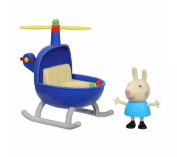 Veículo e Figura - Peppa Pig - Helicóptero da Rebecca - Hasbro