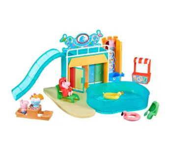 Conjunto Cenário e Figuras - Peppa Pig - Parque Aquático - Hasbro