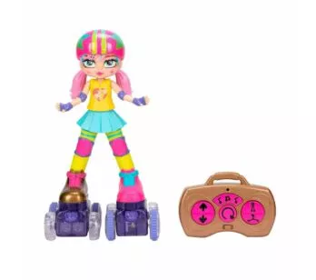 Boneca de Controle - Rock Rollerskate - Patinadora Riley - Candide