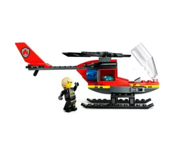 Blocos de Montar - Helicóptero de Resgate dos Bombeiros - 85 peças - LEGO City