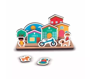 Cenário e Playset - Madeira - Cidade Conte Histórias - Nig Brinquedos