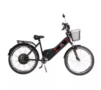 Bicicleta Elétrica - Aro 24 - Street PAM - 800w - Preta - Plug and Move