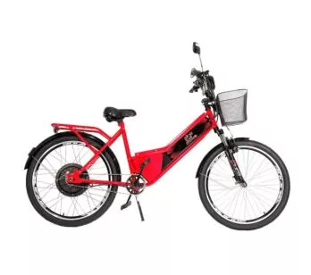 Bicicleta Elétrica - Aro 24 - Street PAM - 800w - Vermelha - Plug and Move