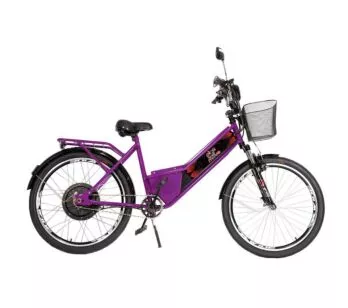 Bicicleta Elétrica - Aro 24 - Street PAM - 800w - Violeta - Plug and Move