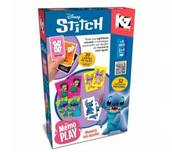 Jogo da Memória Infantil - Memo Play - Disney Stich - Elka