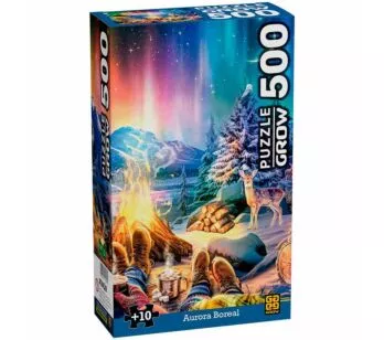 Quebra-Cabeça - 500 Peças - Aurora Boreal - Grow