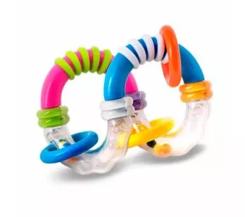 Chocalho Infantil - Argolinhas Coloridas - Zoop Toys