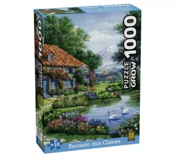 Quebra-Cabeça - 1000 Peças - Recanto dos Cisnes - Grow