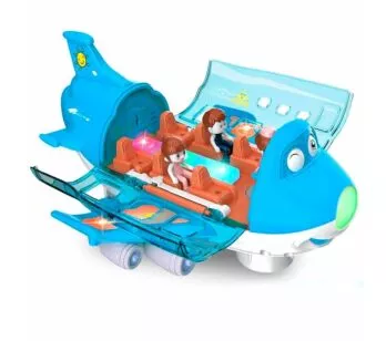 Avião Bate e Volta - Sons e Luzes - Azul - Zoop Toys