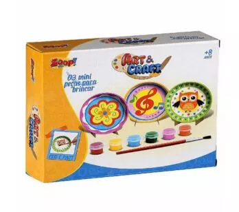 Kit de Pintura Infantil - Art e Craft Cerâmica - Pratinhos - Zoop Toys