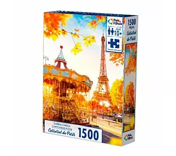 Quebra-Cabeça - 1500 Peças –Carrossel de Paris   – Pais e Filhos