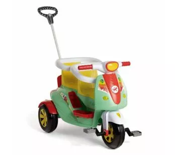 Triciclo de Passeio e Pedal - Moto Duo Color - Calesita