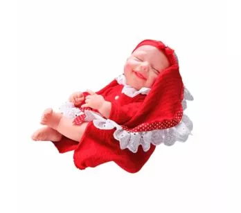 Boneca de Vinil - Diver New Born Unique - Macacão Vermelho - Divertoys