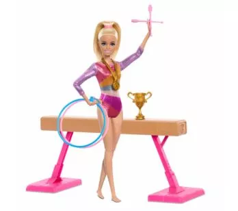 Boneca Articulada - Barbie Profissões - Ginasta Loira - Mattel