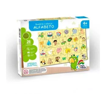 Quebra-Cabeça - 26 Peças – Alfabeto – Pais e Filhos