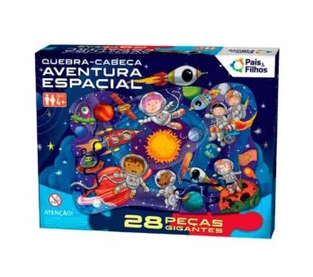 Quebra-Cabeça - 28 Peças – Aventura Espacial  – Pais e Filhos