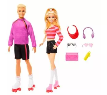 Boneca e Boneco - Barbie 65 anos - Barbie e Ken Patinadores - Mattel