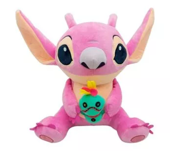 Pelúcia Infantil - 33cm - Disney Lilo e Stitch - Angel e Scrump - Fun Divirta-se