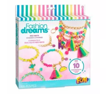 Kit Infantil - Fashion Dreams - Pulseiras e Braceletes Neon - Fun Divirta-se