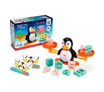 Jogo de Raciocinio – Balança Pinguim - 26 Peças - Pakitoys