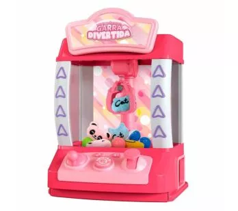 Mini Máquina Infantil de Pegar - Garra Divertida Rosa - DM Toys
