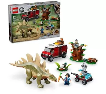 Bloco de Montar – Jurassic World – Missoes de Dinossauros: Descoberta do Estegossauro - 420  peças - LEGO