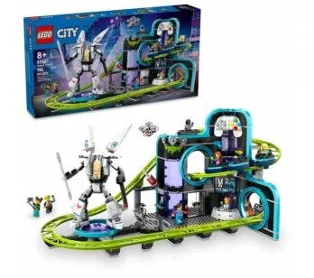 Bloco de Montar - CITY - Parque de Montanha-Russa Mundo dos Robos - 986  peças - LEGO