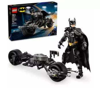 Bloco de Montar – Batman – Figura do Batman e a Moto Bat - Pod - 713  peças - LEGO