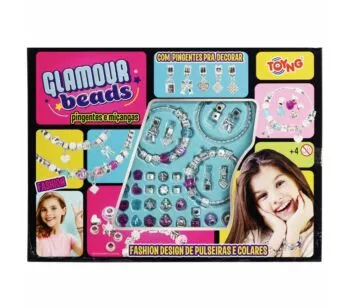 Kit Infantil - Glamour Beads - Pulseiras e Colares com Pingentes - Toyng
