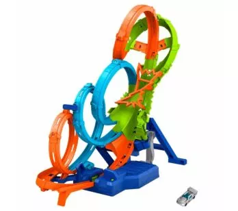 Conjunto de Pista - Hot Wheels Action - Voltas e Colisões - Mattel