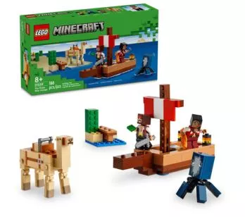 Bloco de Montar - Minecraft - A Viagem do Barco Pirata - 166 peças - LEGO