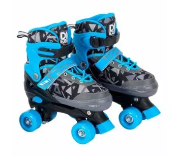 Patins Quad com Acessórios - Ajustável - 30 a 33 - M - Azul - DM Radical