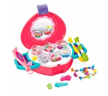 Kit Bijuterias Infantil - Top Fashion - Maleta Rosa - DM Toys