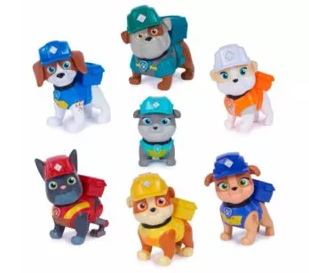 Figuras - Patrulha Canina Rubble Crew - 7 Personagens - Sunny