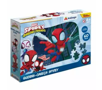 Quebra-Cabeça - 60 Peças - Madeira - Marvel Spidey - Xalingo